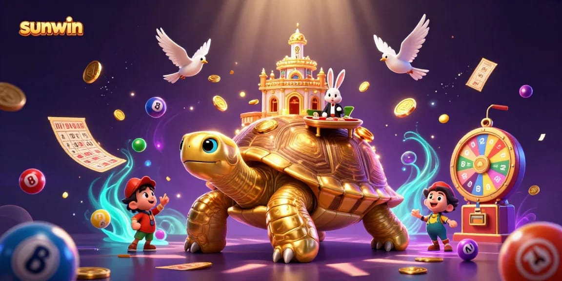 Engage with thrilling sunwin lottery excitement featuring vibrant characters and game elements.
