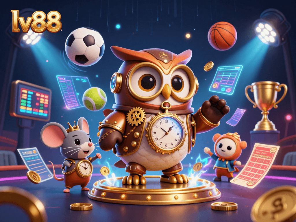 Experience thrilling action at lv88 with vibrant characters and casino elements in a dynamic scene.