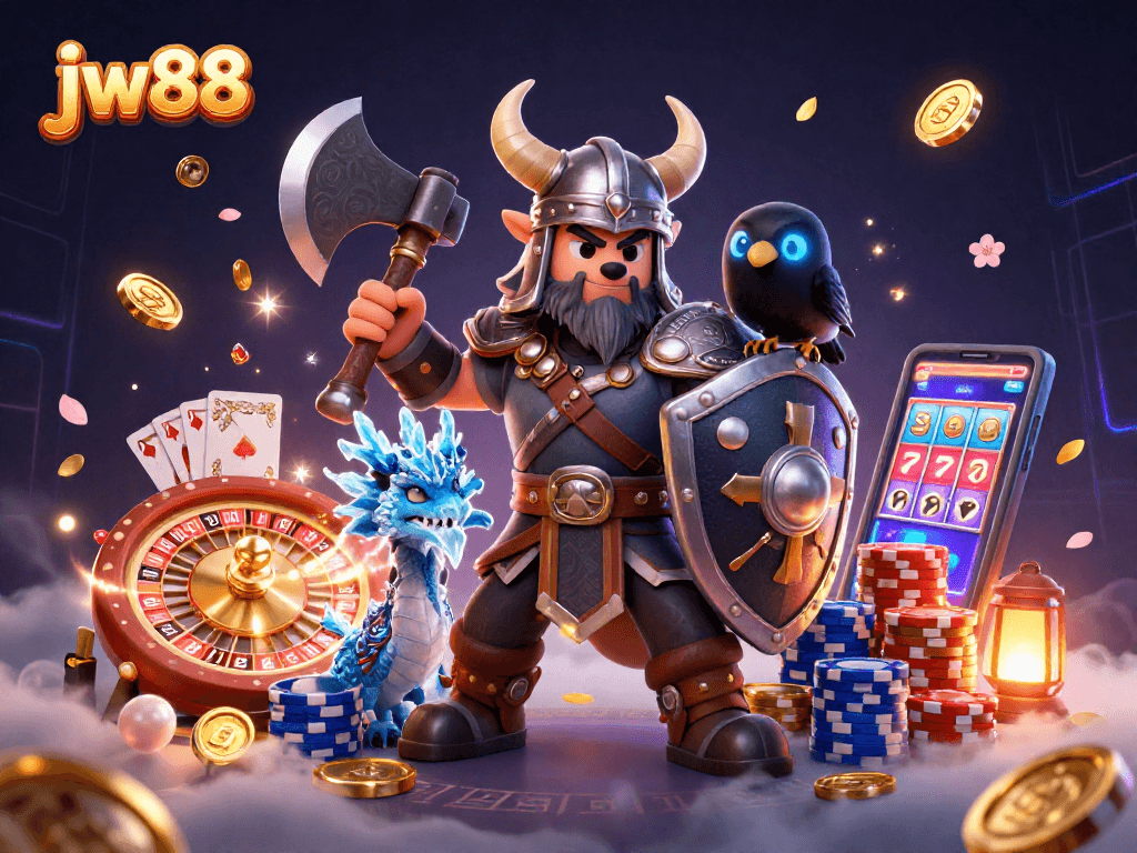 Engage with the thrilling jw88 gaming world featuring vibrant characters and dynamic casino elements.
