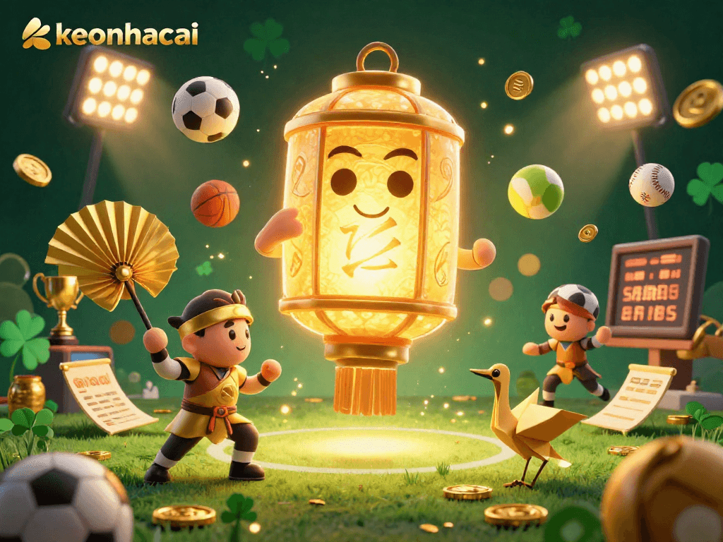 Experience keonhacai's exhilarating sports betting scene with dynamic characters and elements.