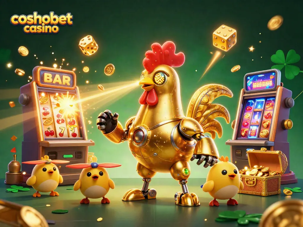 Engage with thrilling games at cosmobet casino with our vibrant 3D illustration.