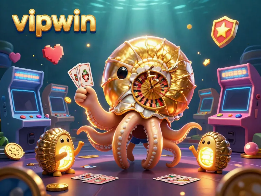 Engage with exciting gameplay at VIPWIN featuring vibrant casino elements and 3D characters.