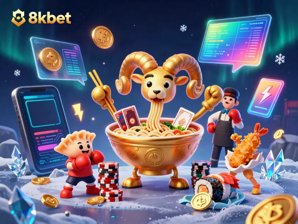 Experience thrilling excitement at 8xbet with a vibrant 3D illustration of cartoon characters, cards, and crypto elements.