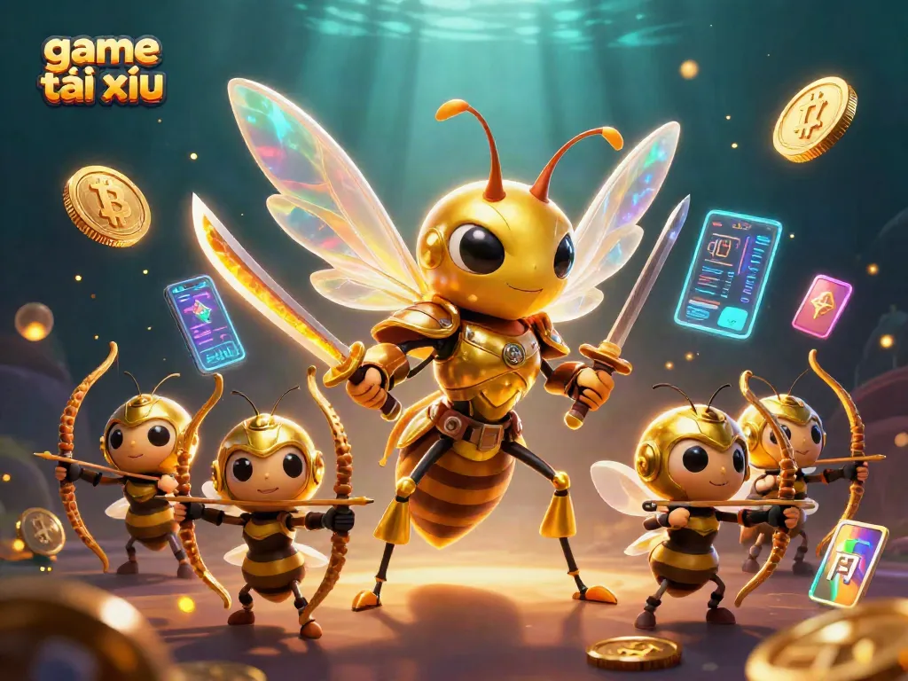 Engage in game tài xỉu with vibrant 3D illustration showcasing dynamic casino excitement.