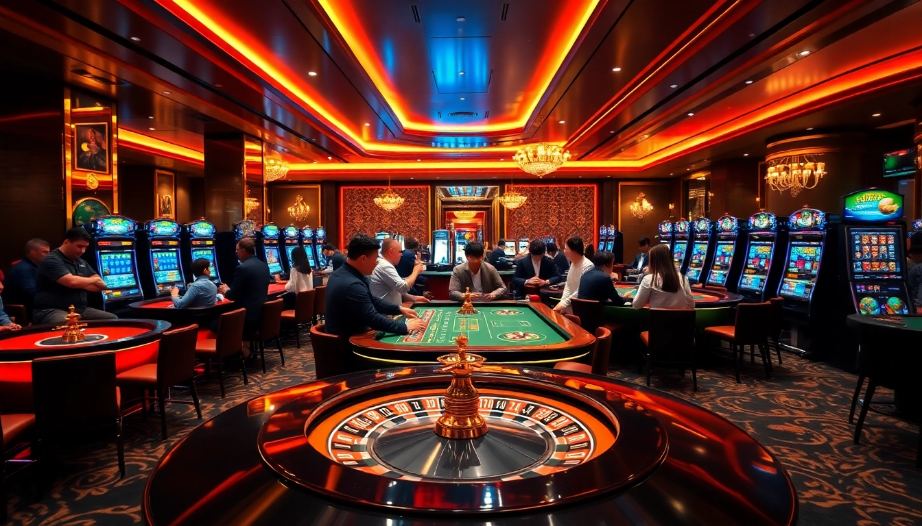 An ecstatic player celebrates a win at a luxurious casino, showcasing high-stakes gaming at https://xx88.se.net/.