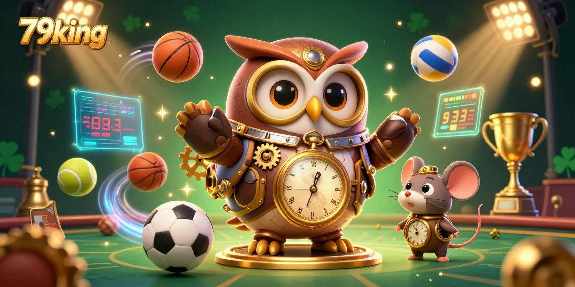 Engage in exciting gameplay with 79king, featuring a vibrant casino scene packed with dynamic sports elements and captivating characters.