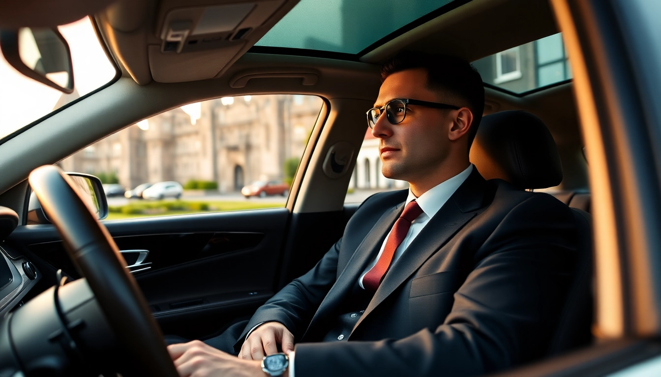 Experience premium Chauffeur Services Nottingham with a professional driver in a luxury vehicle.