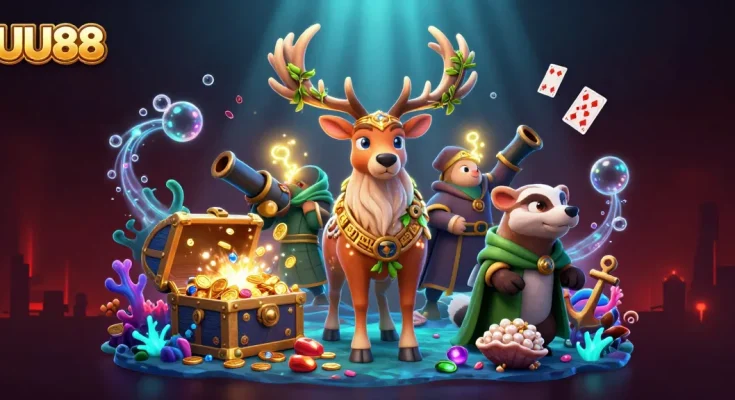 Experience immersive gameplay at UU88 with vibrant casino visuals and dynamic characters.